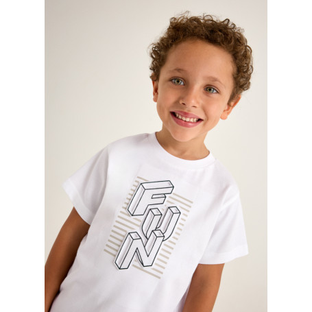 MAGLIETTA M/C EMBOSSED "FUN"