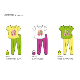 COMPLETO BAMBINA T-SHIRT E FUSEUAX