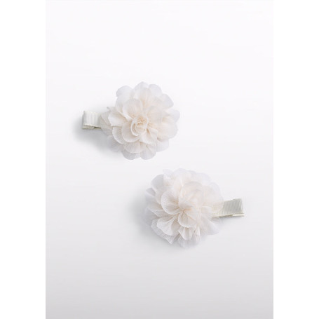 SET 2 FERMAGLI FIORI CHIFFON ABEL E LULA
