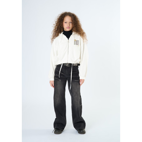 FELPA FULL ZIP C/CAPPUCCIO RAGAZZA