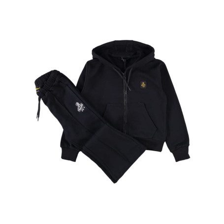 COMPLETO FELPA FULL ZIP C/CAPPUCCIO E PA